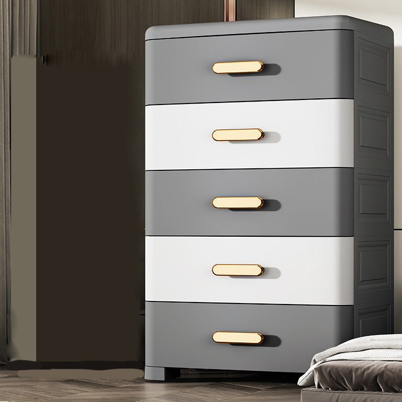 Rectangular Plastic Wardrobe Teen Style Bedroom Storage Cabinet