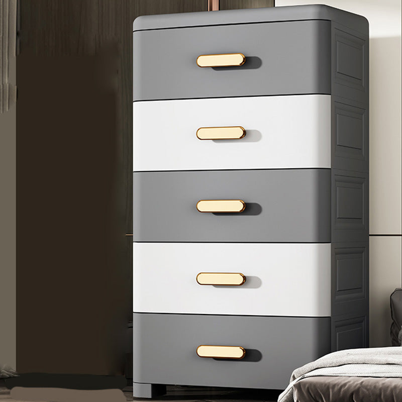 Rectangular Plastic Wardrobe Teen Style Bedroom Storage Cabinet