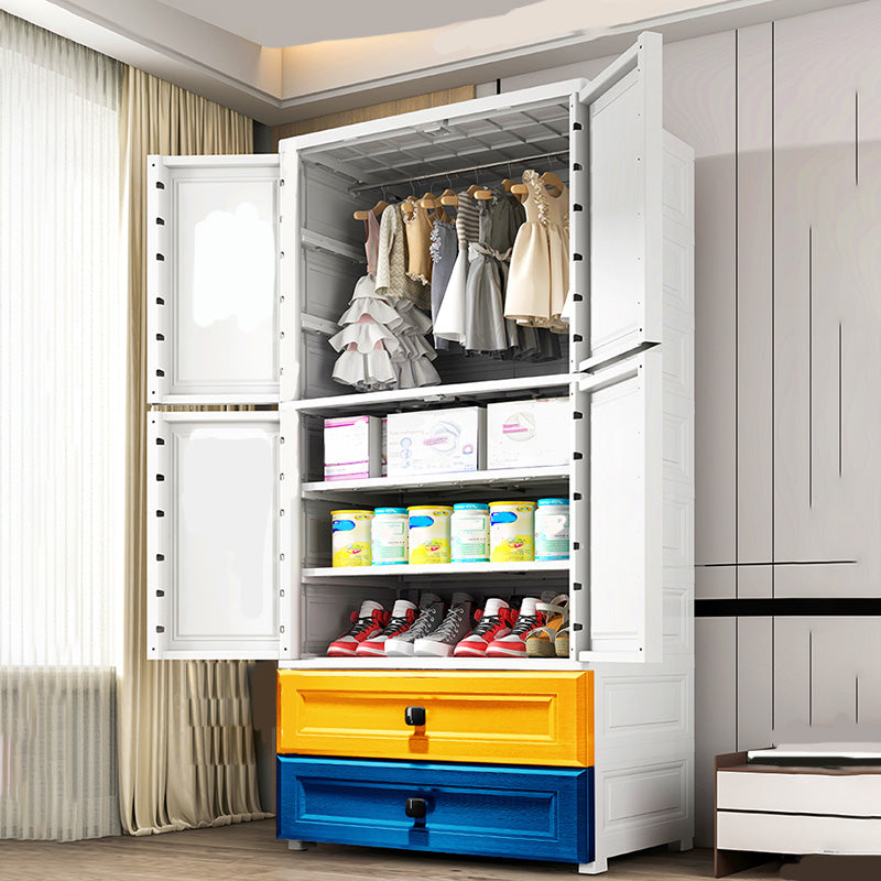 Rectangular Plastic Wardrobe Teen Style Bedroom Wardrobe Closet