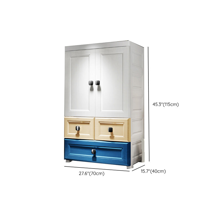 Rectangular Plastic Wardrobe Teen Style Bedroom Wardrobe Closet