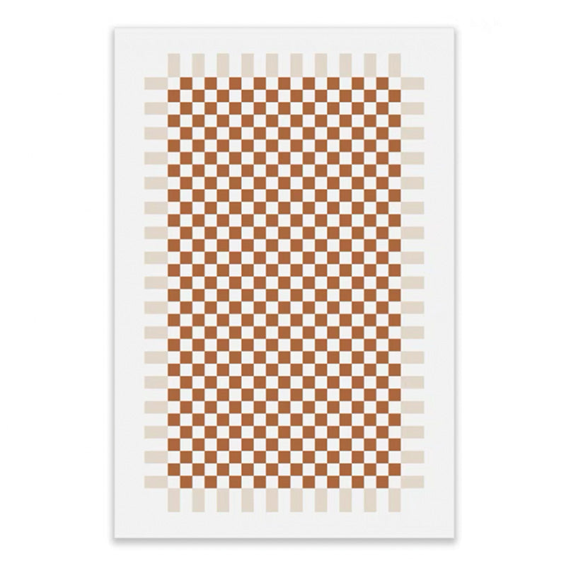 Simplicity Area Rug Lattice Pattern Simple Rug Polyester Non-Slip Area Rug