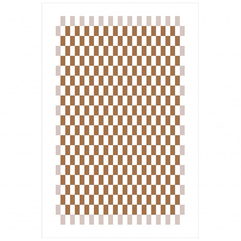 Simplicity Area Rug Lattice Pattern Simple Rug Polyester Non-Slip Area Rug