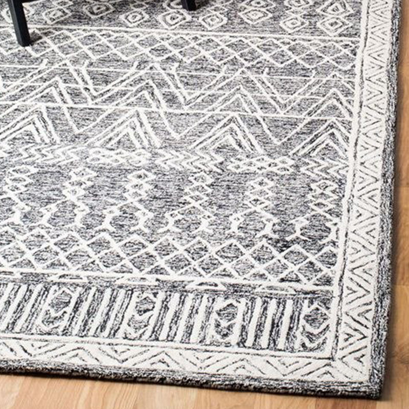 Boho Rug Boho-Chic Area Rug Polyester Easy Care Carpet for Bedroom