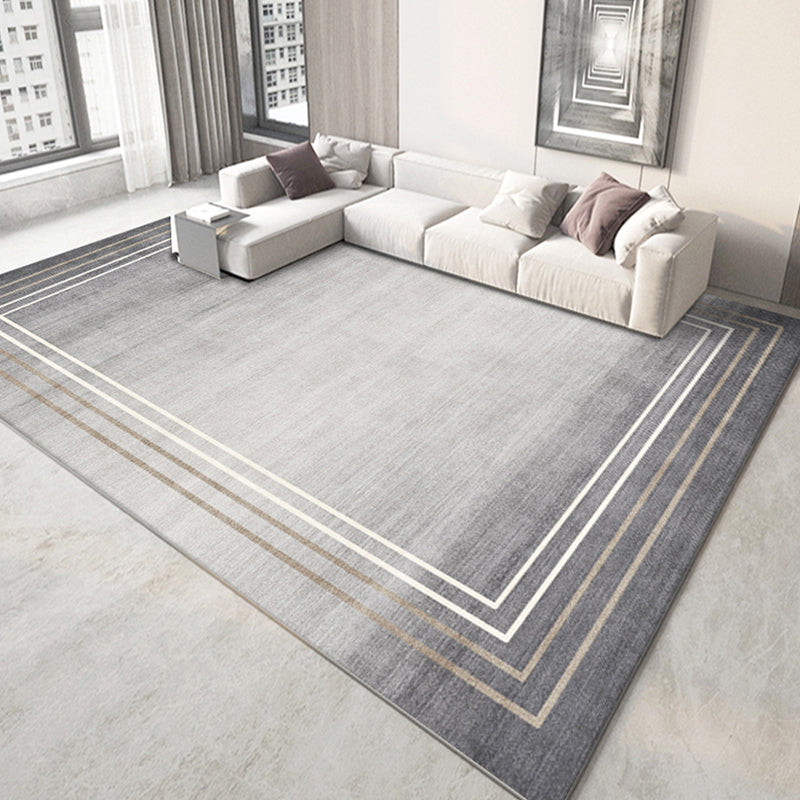 Nordic Colorblock Rug Morandi Color Modern Area Rug Polyester Easy Care Carpet for Bedroom