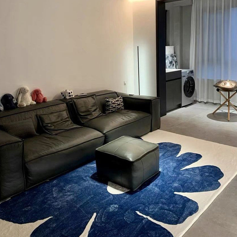 Modern Colorblock Rug Morandi Color Modern Area Rug Polyester Easy Care Carpet for Bedroom
