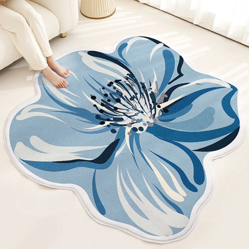Novelty Area Rug Living Room Contemporary Carpet Floral Pattern Non-Slip Backing Carpet