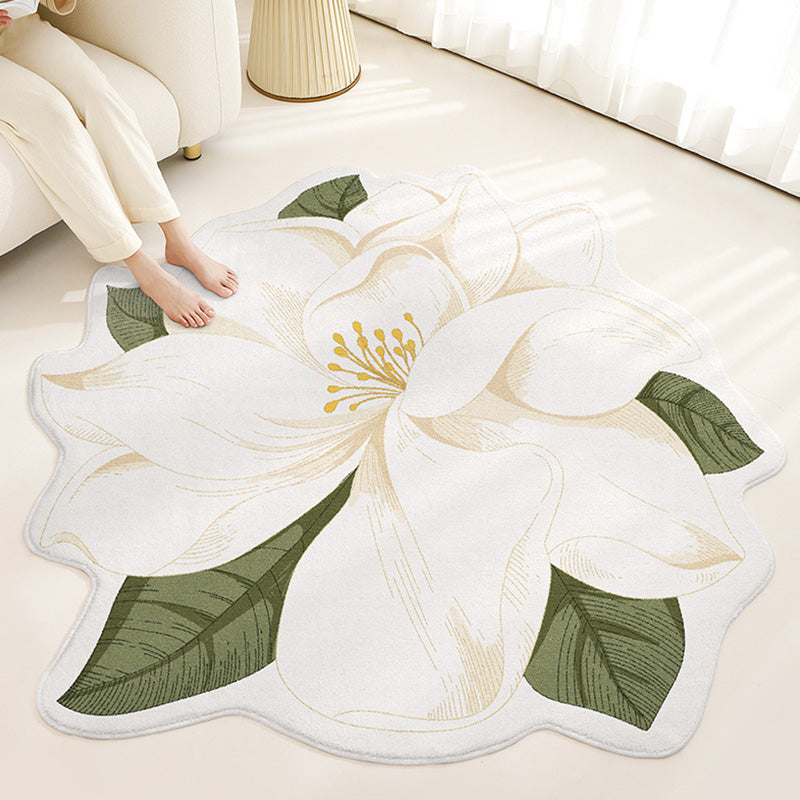 Novelty Area Rug Living Room Contemporary Carpet Floral Pattern Non-Slip Backing Carpet