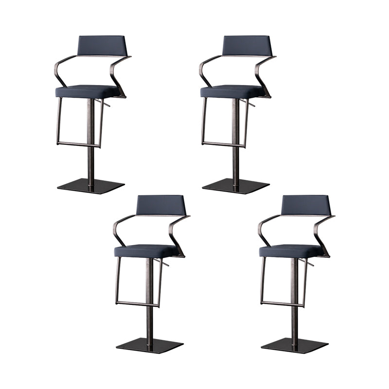 Armless Counter Height Stools with Footrest Modern Counter Stool