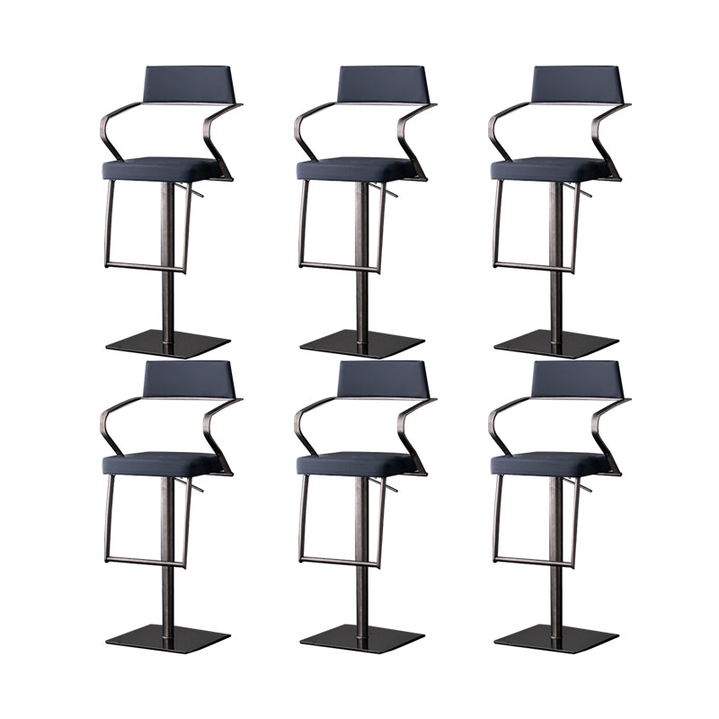 Armless Counter Height Stools with Footrest Modern Counter Stool