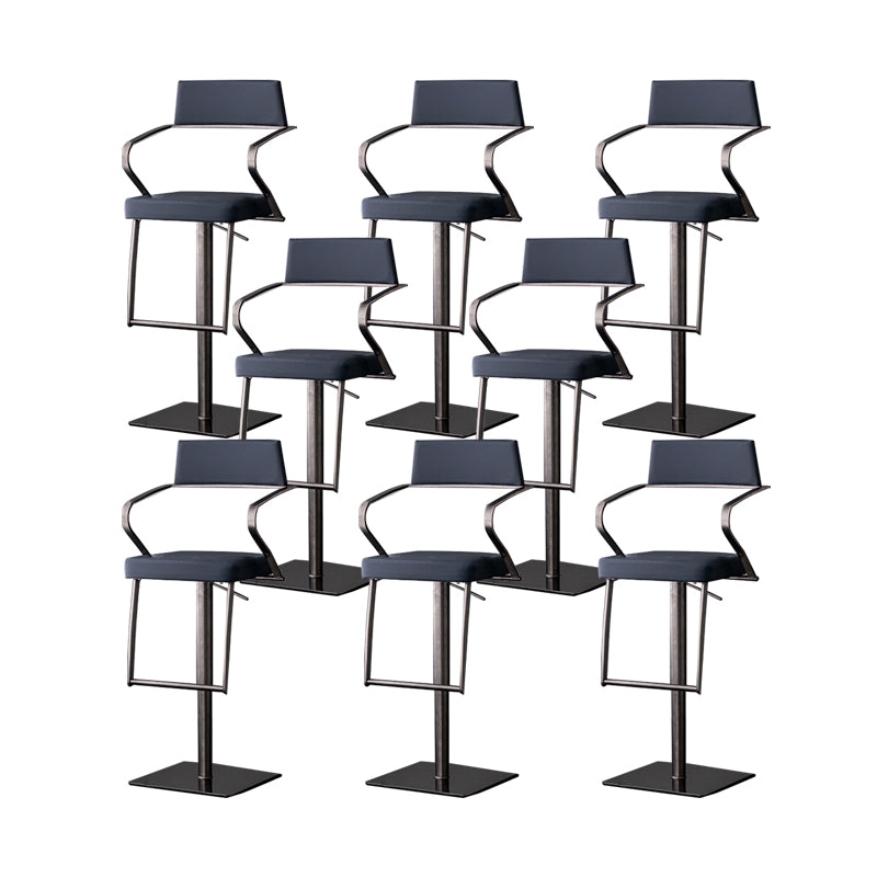 Armless Counter Height Stools with Footrest Modern Counter Stool