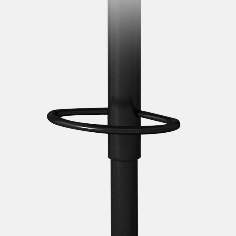 Contemporary Adjustable Height Swivel Armless Bar Stool with Metal Base