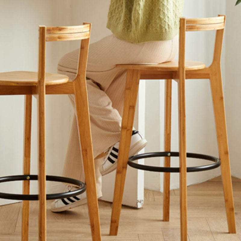 Low Back Indoor Bar Stool Contemporary Bar Stool with Footrest