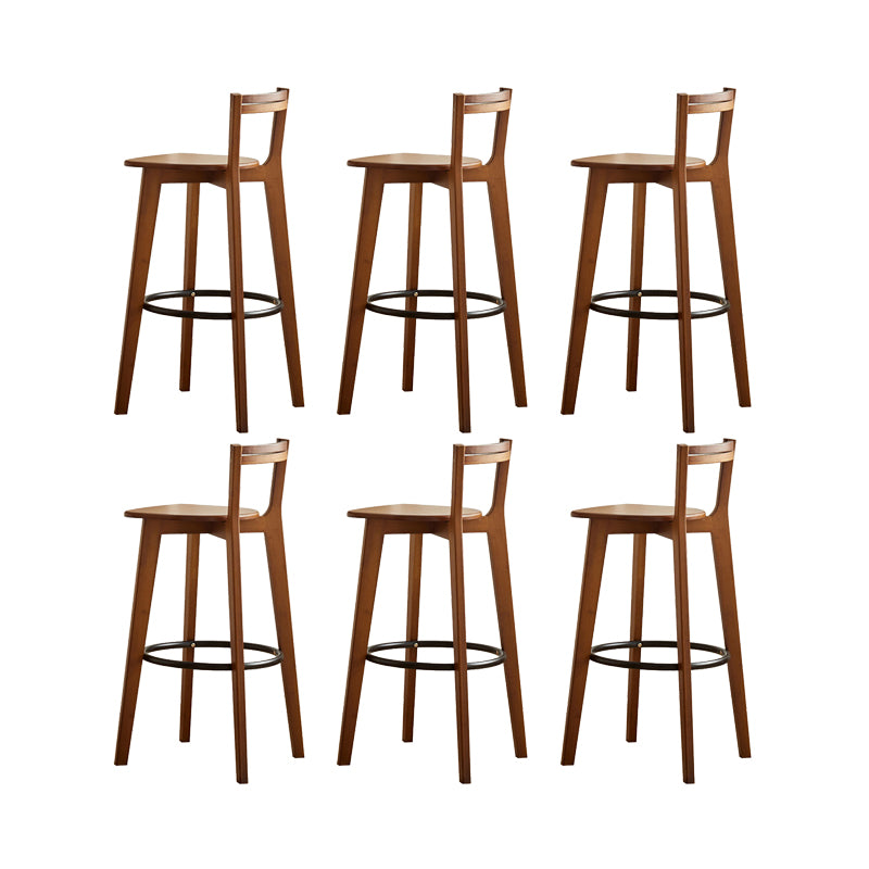 Low Back Indoor Bar Stool Contemporary Bar Stool with Footrest