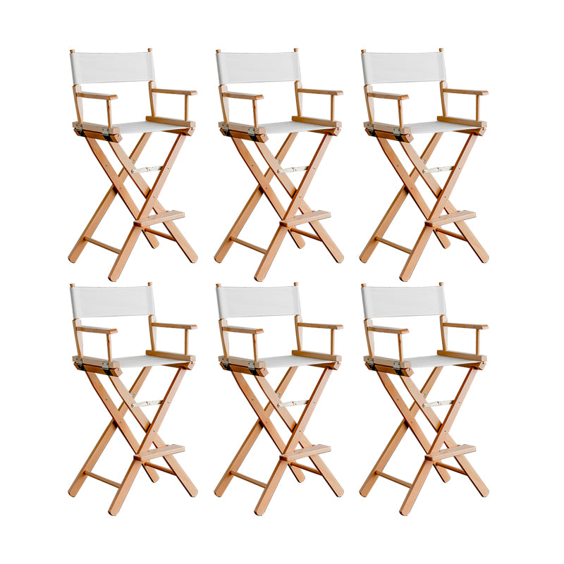 Matte Finish Solid Wood Bar Stools Contemporary Indoor Stools