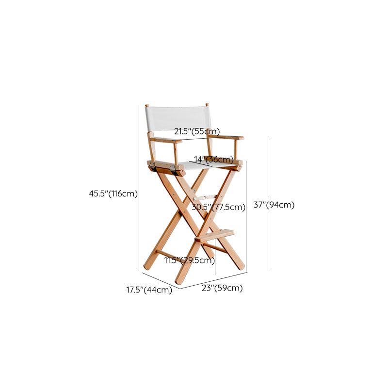 Matte Finish Solid Wood Bar Stools Contemporary Indoor Stools