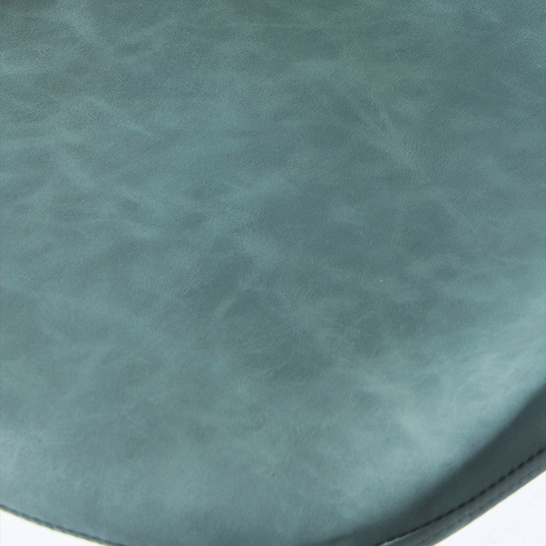 Faux Leather Armless Counter Stool Modern Style Low Back Bar Stool