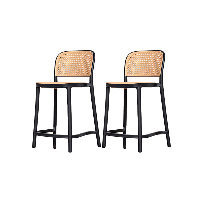 Plastic Stackable Bar Stool Modern Backrest Bar Stools for Dining Room
