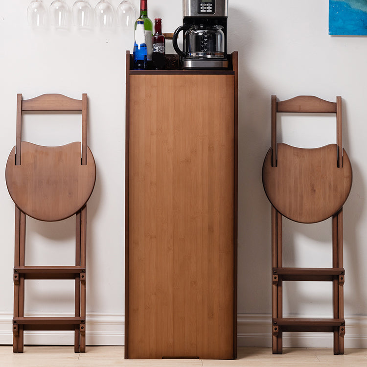 Bamboo Bar Table Folding Dining Table for Kitchen Living Room