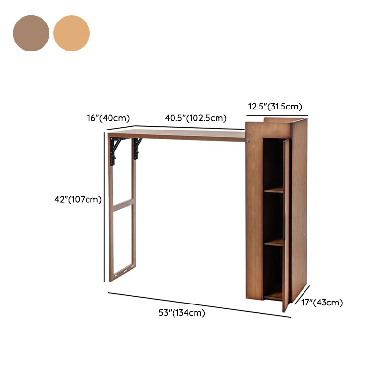 Bamboo Bar Table Folding Dining Table for Kitchen Living Room