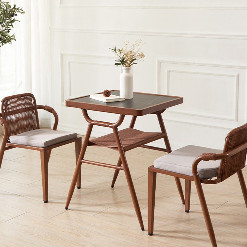 Contemporary Style Dining Set 1/3/5 Pcs Dining Table Set for Outdoor