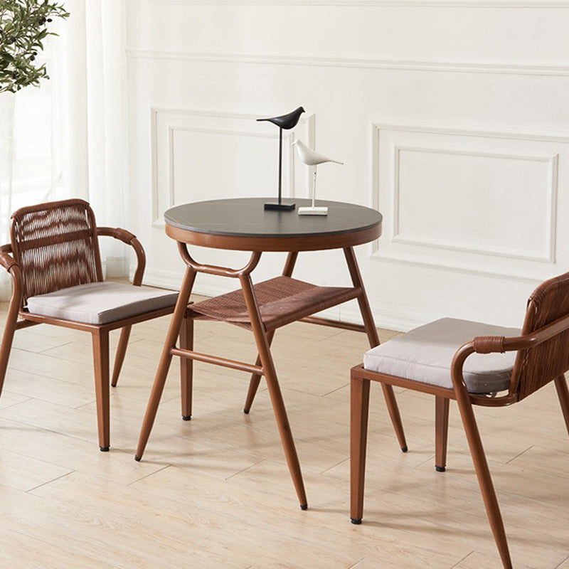 Contemporary Style Dining Set 1/3/5 Pcs Dining Table Set for Outdoor