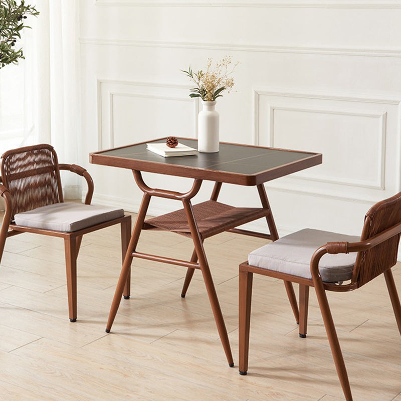 Contemporary Style Dining Set 1/3/5 Pcs Dining Table Set for Outdoor