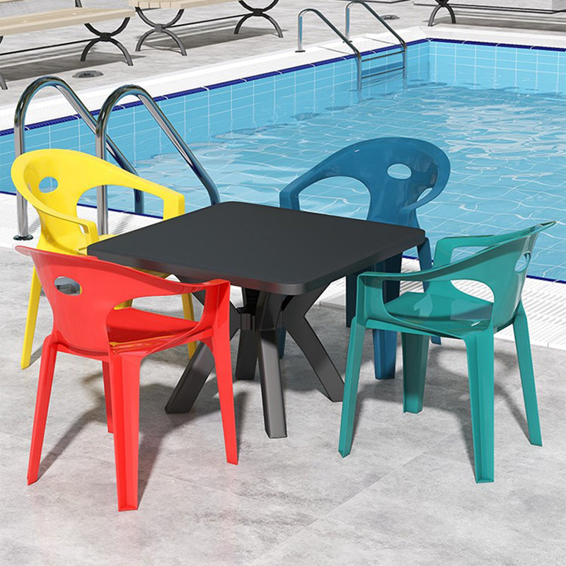 Contemporary Style Dining Set Plastic 1/5/10 Pcs Dining Table Set