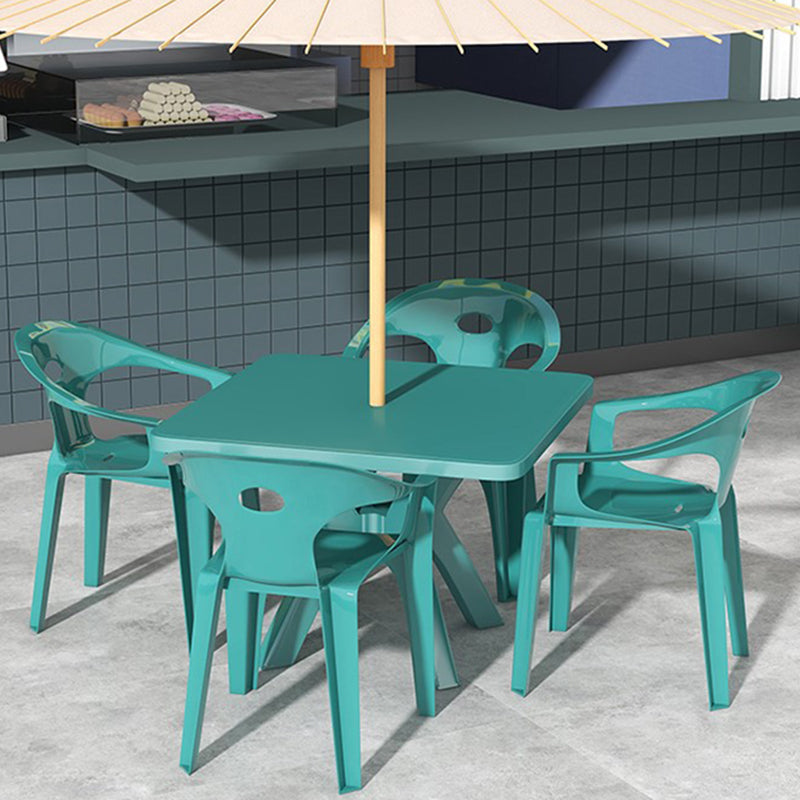 Contemporary Style Dining Set Plastic 1/5/10 Pcs Dining Table Set