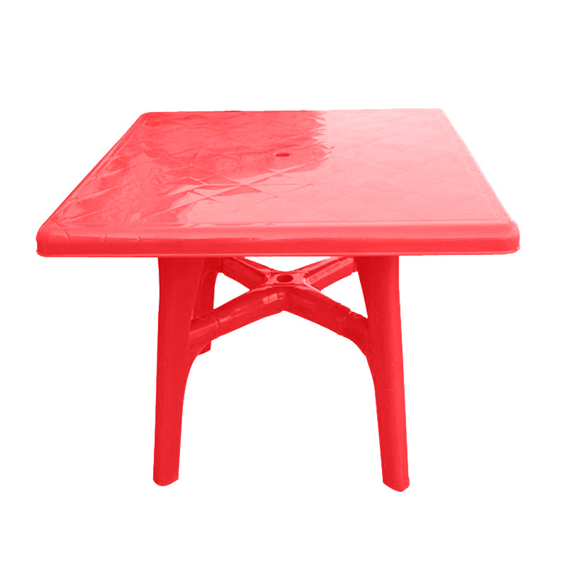 Plastic Water Resistant Patio Table Square /Round with Umbrella Hole