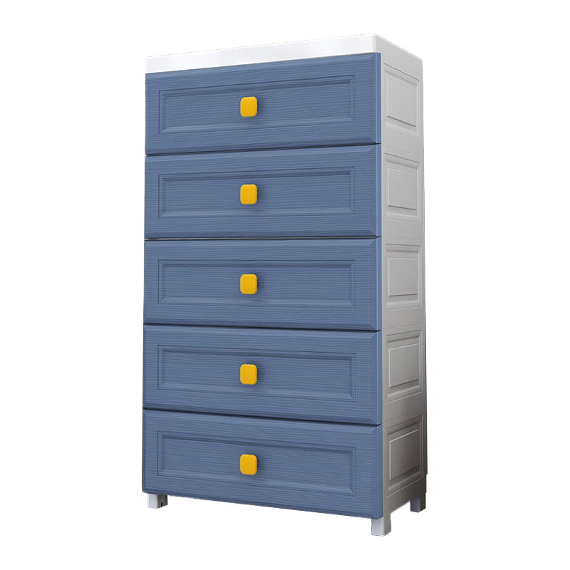 Scandinavian Vertical Plastic Kids Nightstand with Drawers for Bedroom