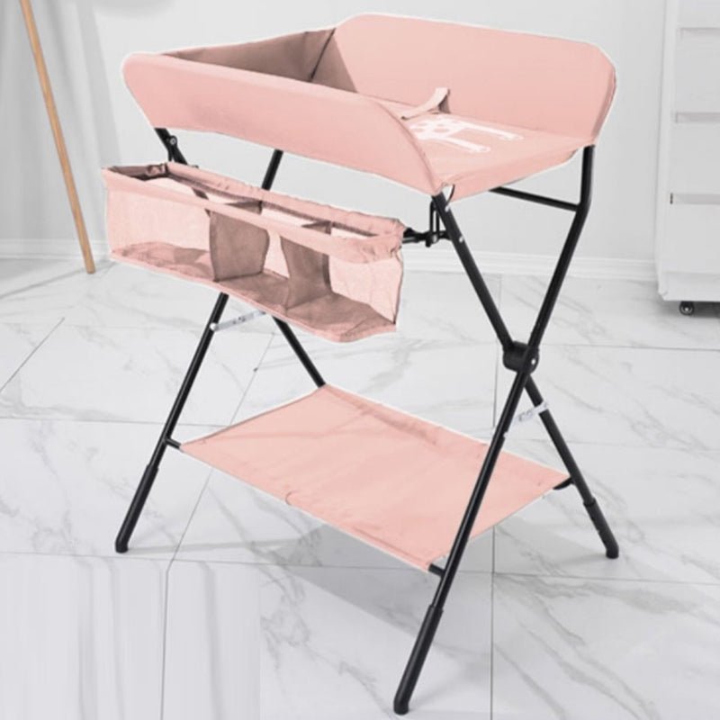 Contemporary Baby Changing Table with Storage Basket and Safety Belt