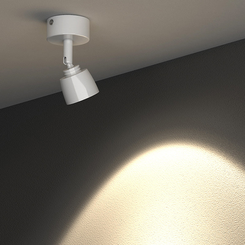 Contemporary 1 - Light Semi Flush Mount Adjustable Ceiling Flush in Black / White