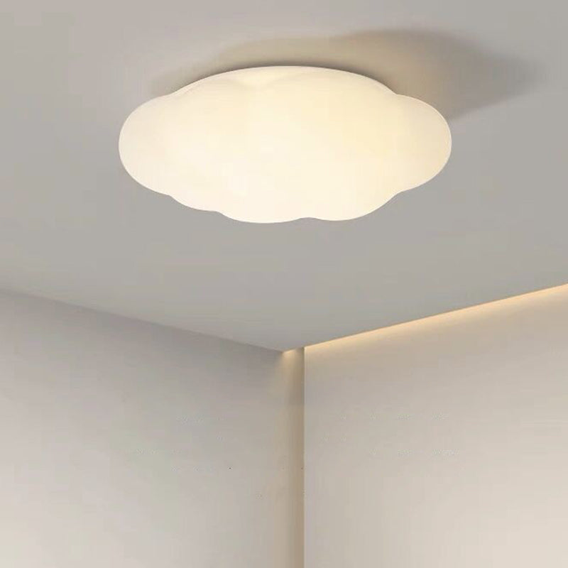 1 - Light Cloud Shape Flush Mount Light Modern Ceiling Flush in Ivory White