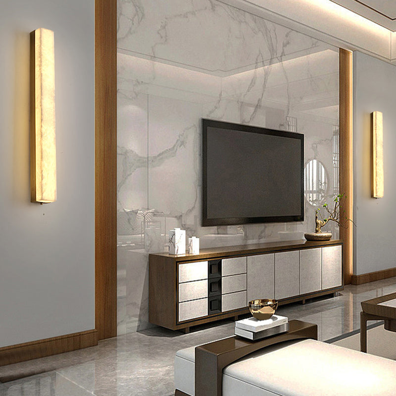 Modernism Wall Sconce Marble Shade Wall Light Fixture for Living Room