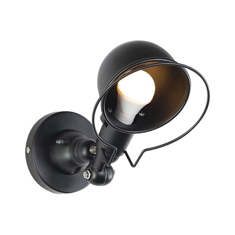 Modern Wall Sconce Dome Shape Wall Light with Metal Shade for Living Room