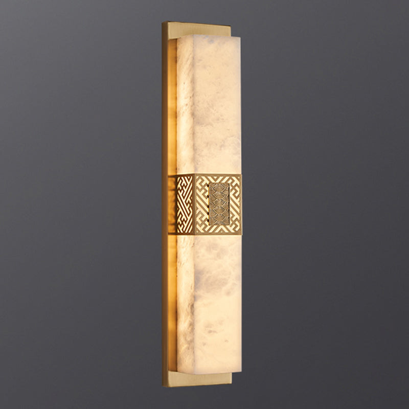 Contemporary Wall Sconce Marble Shade Wall Light Fixture for Living Room
