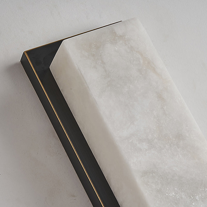 Contemporary Wall Sconce Marble Shade Wall Light Fixture for Living Room