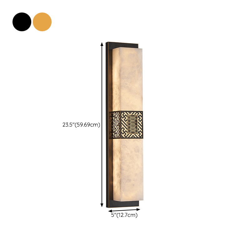 Contemporary Wall Sconce Marble Shade Wall Light Fixture for Living Room