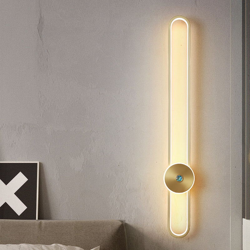 Modern Style Wall Mounted Sconce Black/Gold Wall Lights for Living Room