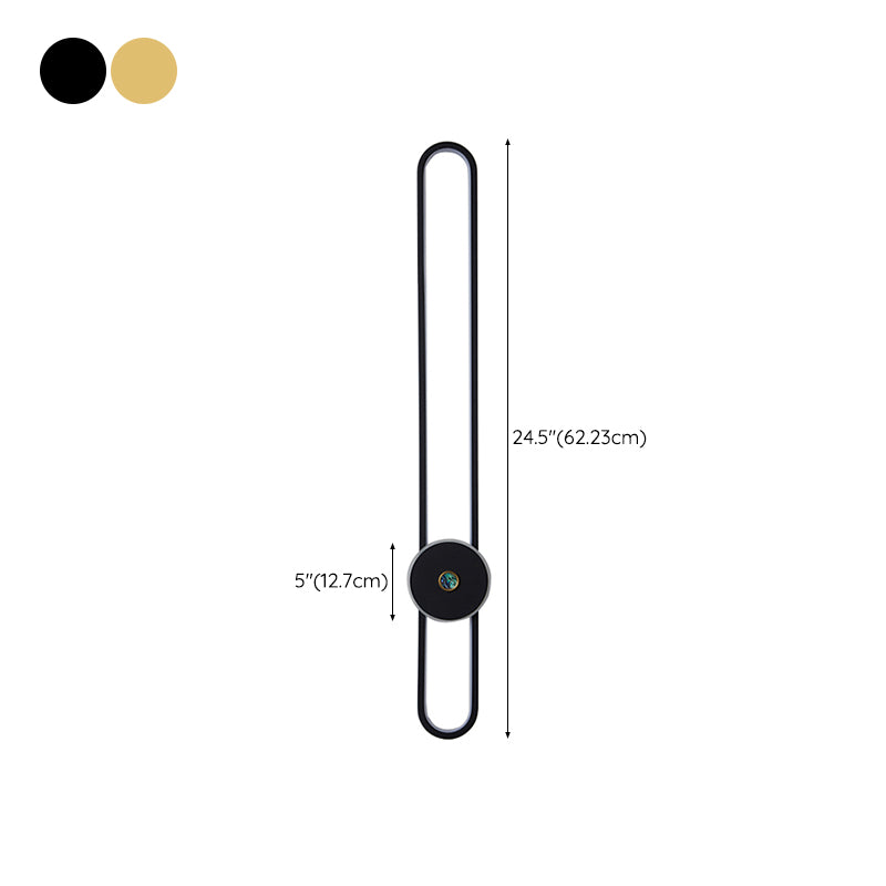 Modern Style Wall Mounted Sconce Black/Gold Wall Lights for Living Room