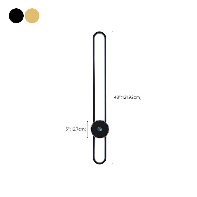 Modern Style Wall Mounted Sconce Black/Gold Wall Lights for Living Room