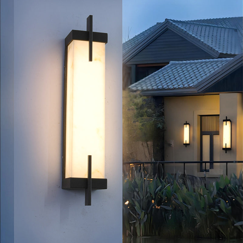 Black Wall Sconce Contemporary Wall Light Fixture for Courtyard