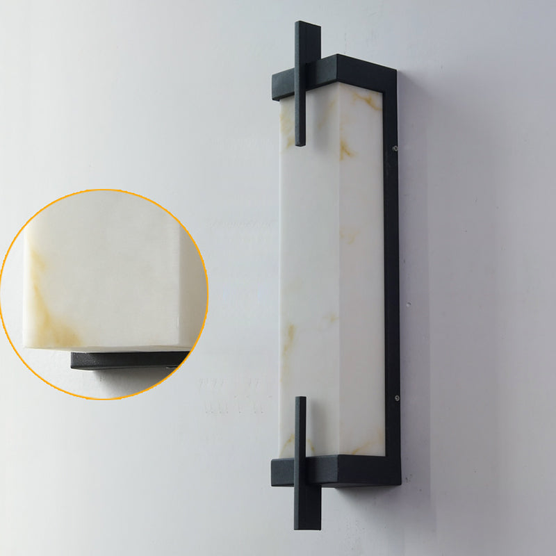 Black Wall Sconce Contemporary Wall Light Fixture for Courtyard