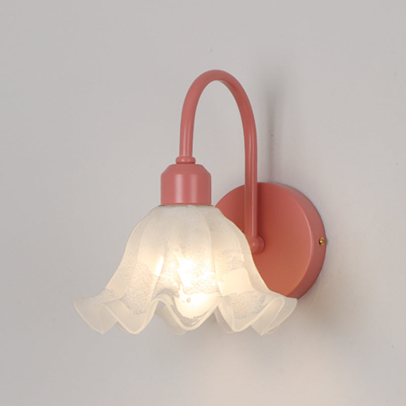 Glass Shade Wall Mounted Sconce Modern 1-Light Wall Lights for Bedroom