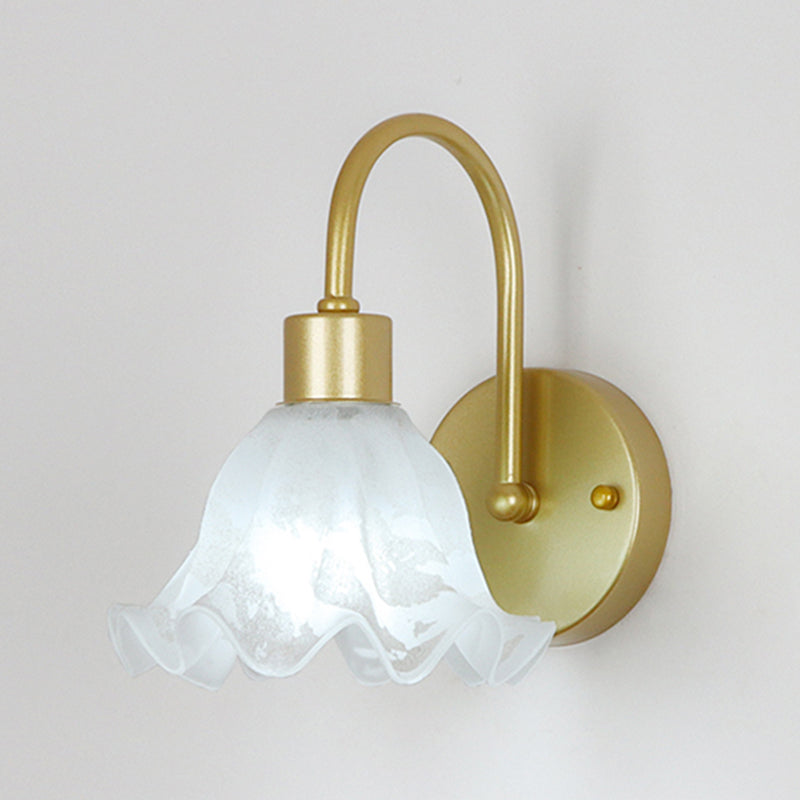 Glass Shade Wall Mounted Sconce Modern 1-Light Wall Lights for Bedroom