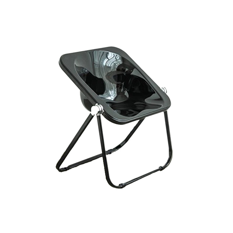 Folding Acrylic Dining Side Chair Metal Frame Indoor-Outdoor Chair
