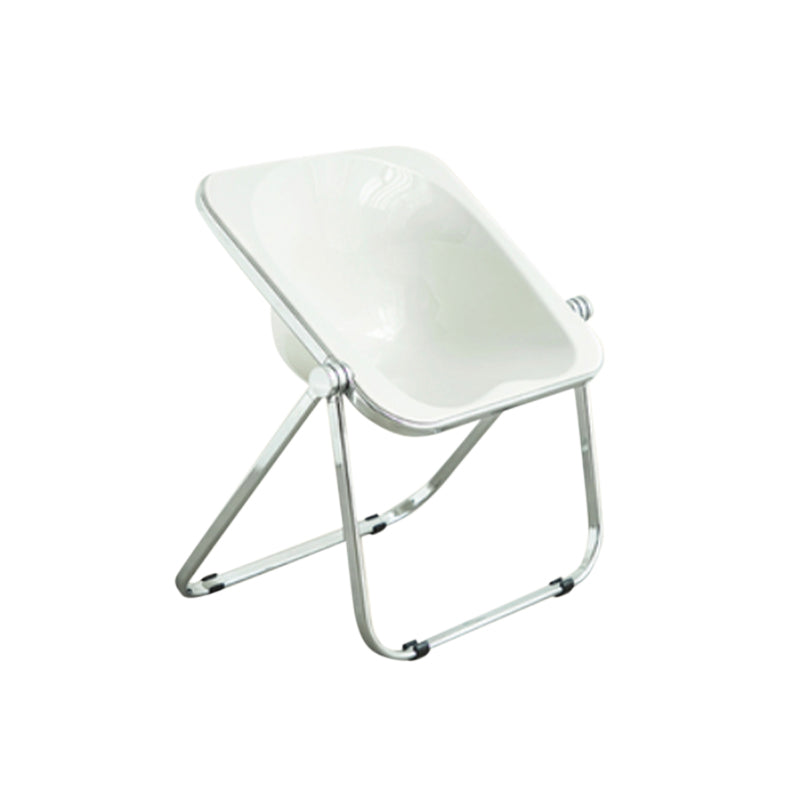 Folding Acrylic Dining Side Chair Metal Frame Indoor-Outdoor Chair
