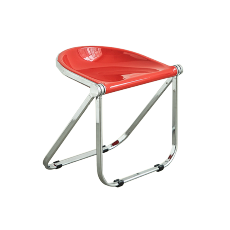 Folding Acrylic Dining Side Chair Metal Frame Indoor-Outdoor Chair