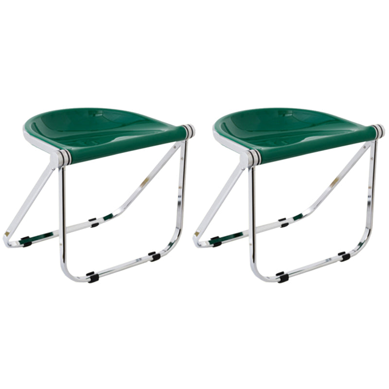 Folding Acrylic Dining Side Chair Metal Frame Indoor-Outdoor Chair