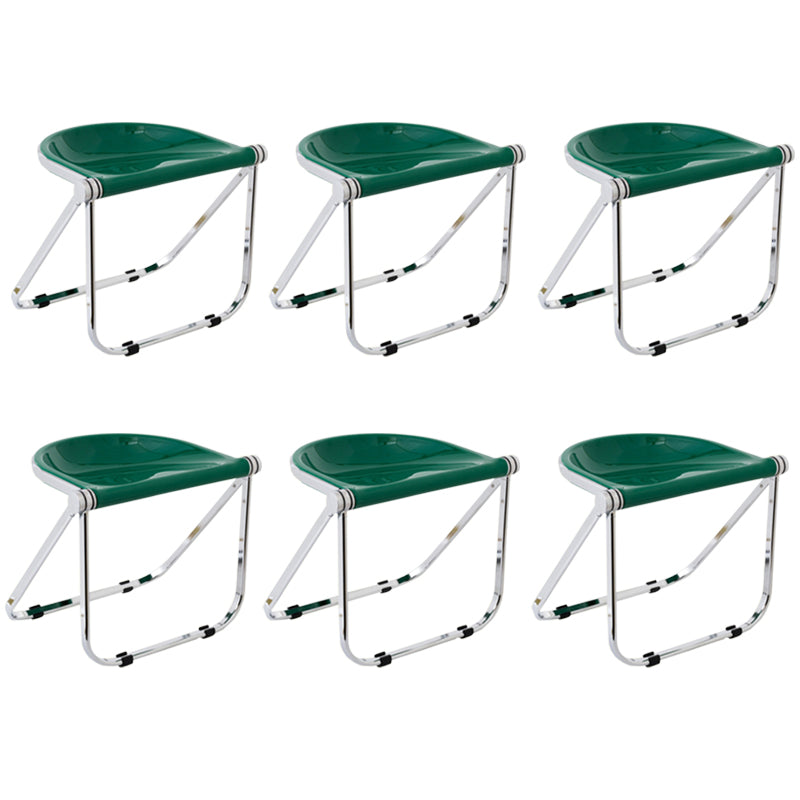Folding Acrylic Dining Side Chair Metal Frame Indoor-Outdoor Chair
